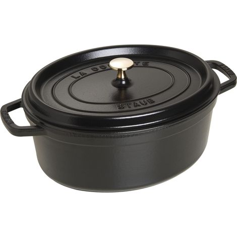 STAUB La Cocotte Casseruola Ovale, Ghisa, Nero, 41 cm (1/4)