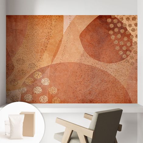 Papier peint intissé mural avec imprimé pour décoration pour salon pour chambre à coucher pour entrée Compositions terreuses 104x70 cm (1/5)
