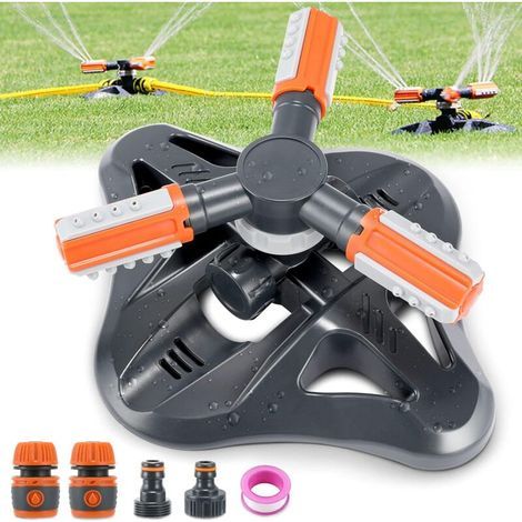Arroseur de Jardin, Arroseur de Pelouse, Système d'Irrigation d’arrosage de Pelouse, Arroseur Rotatif à 360°pour Pelouse (1/5)