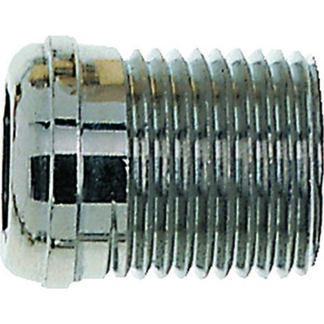 HEIMEIER Nipplo a vite R 3/8 Lunghezza normale, filettatura continua, nichelato, 2202-01.010