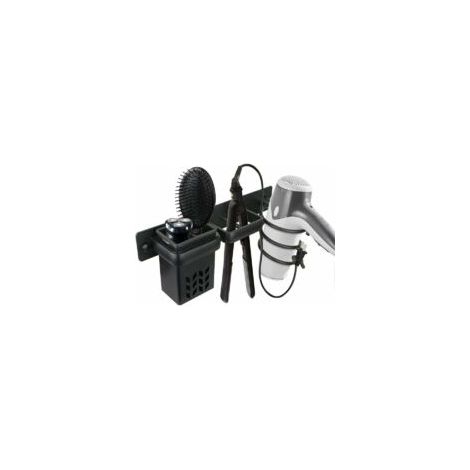 Lntyq Sèche-Cheveux Salle De Bain Rangement Porte Accessoires Support Organisateur Ensemble Et Lisseur Accessoire Mural Professionnel en Aluminium pour (1/5)