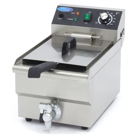 Friteuse - 10L - 1 panier - avec robinet de vidange - Maxima (1/5)