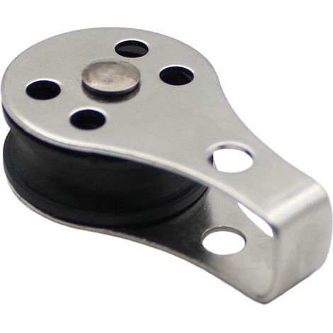 XEPHO Poulie de levage en acier inoxydable, poulie simple, pour grands kayaks, canoës, usines, bâtiments, etc., lot de 4.