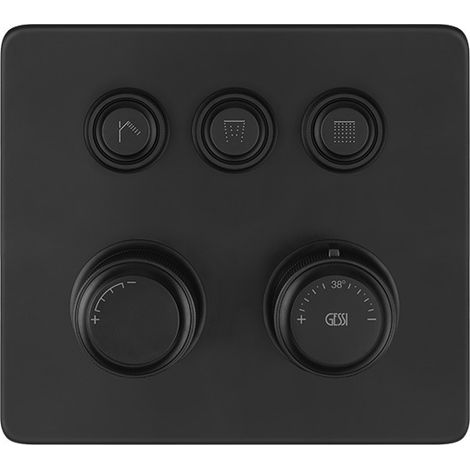 Gessi Hi-FI Fertigmontageset Thermostat mit Tasten-Bedienung