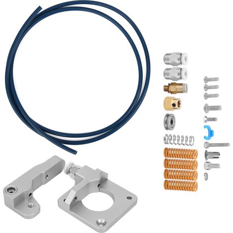 Extruder-Kit, graues Aluminium, 3D-Druckerzubehör, PTFE-Schlauch, Feder, Befestigungsmaterial, Werkzeuge (1/5)
