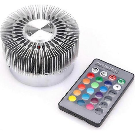 Applique murale LED RGB en forme de tournesol, lampe cylindrique creuse colorée à 360 degrés pour salon, chambre, escalier, couloir (argenté) ( ) (1/5)