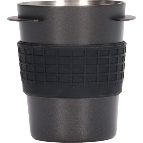 Doseur à café en acier inoxydable de 58 mm, noir, avec joint en silicone, pour machine à expresso (1/5)