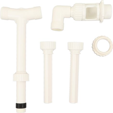 Buse de fontaine de piscine à double tête réglable en PVC avec adaptateur fileté interne G1 1/2 à G2. (1/5)
