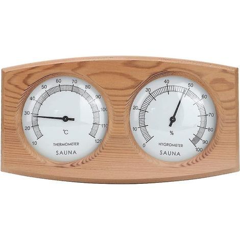 Sauna-Thermometer 2 in 1 Holz-Thermo-Hygrometer Thermometer Hygrometer Dampfsauna-Zubehör (1/5)
