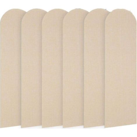 FENOPLASTICAPanneau mural autocollant anti-collision 6 pièces, 60 x 15 cm, panneau mural 3D, adapté à la chambre, au salon, à la chambre d'enfants (jaune) (1/4)