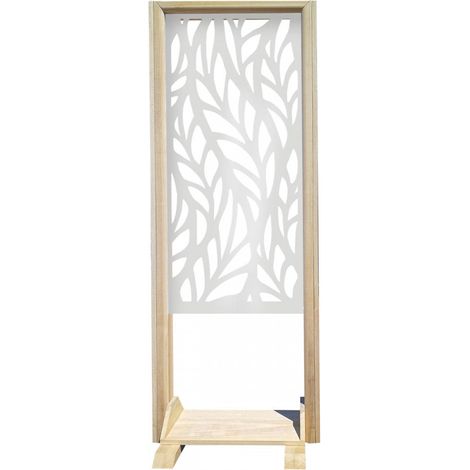 ALGA - Paravent modulable - 70x190 cm - en bois et PVC - Couleur : blanc