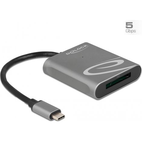 Delock Lector de tarjetas USB Type-Câ¢ para tarjetas de memoria XQD 2.0