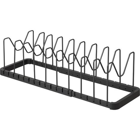 YAMAZAKI - Rangement poêles et couvercles extensible en acier (1/5)