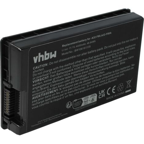 vhbw Akku kompatibel mit Asus X61s, X61gx, X61z, X61w, Pro61sl, X85se, X85s, X61, Pro61z, X85c, X82, Pro61sf, X85l Notebook (4400 mAh, 11,1 V, Li-Ion) (1/5)