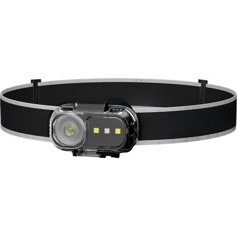 Lampe frontale de travail légère avec capteur d'ondes, batterie rechargeable de type C, angle réglable et indicateur de niveau de batterie pour une utilisation en extérieur