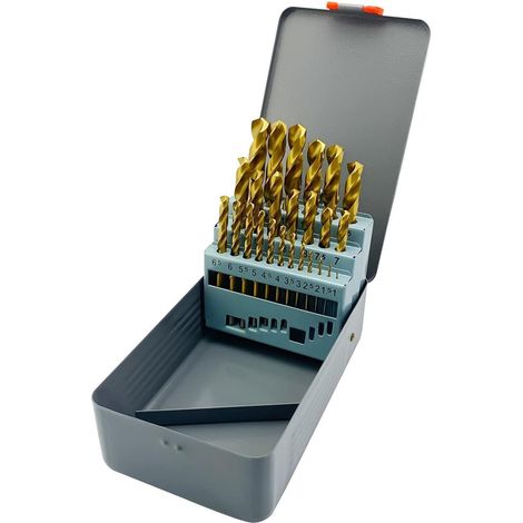 Bohrer Set HSS Vollgeschliffen TiN DIN338 1-13mm 25 (1/5)
