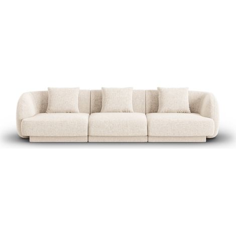 Canapé 3 places en chenille beige clair (1/5)