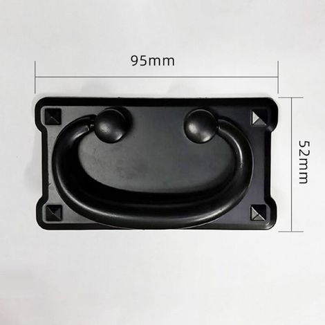 (Negro), Juego de 4 tiradores de cajón antiguos vintage con 8 tornillos de 25 mm (1/3)