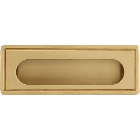 Poignée encastrée en laiton pour meubles, tiroir et placard de cuisine, armoire et penderie, tirage de porte, finition dorée, lot de plusieurs, usage intérieur. (1/5)