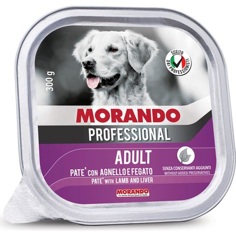 CIBO CANE MORANDO VSC 300 G CARNI AGNEL FEGATO Q.TA 18