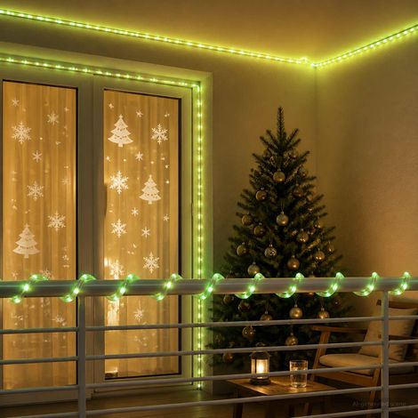 Cordon lumineux LED de Noël 2400 LED Vert 100 m (1/5)