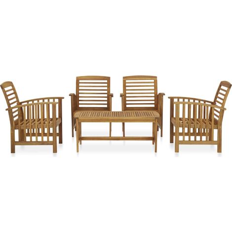 Maison Exclusive - 5-tlg. Garten-Lounge-Set Massivholz Akazie