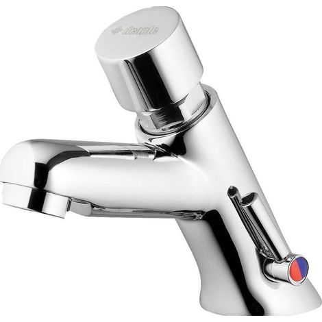 Deante Grifo de lavabo cromado con sistema temporizado