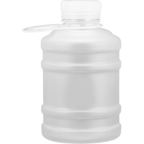 Gourde sport 650ml portable avec poignée, bouteille d'eau en plastique givré grande capacité, blanc (1/5)