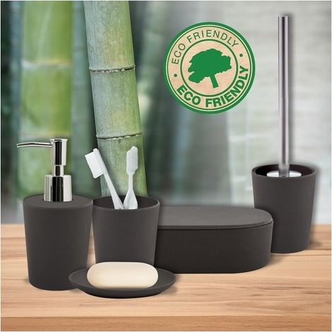 Lot d'accessoires de salle de bain Takeo Noir Spirella