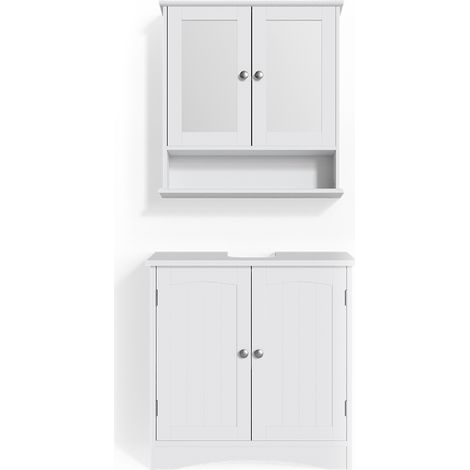 Conjunto de muebles de baño Bianco, Blanco, 2 piezas, Vicco (1/5)