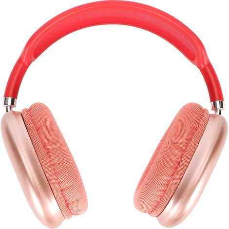 Écouteurs Bluetooth sans fil, pliables et réglables, avec microphone intégré, pour ordinateur portable, téléphone, travail, école, voyage, sport (rouge). (1/5)