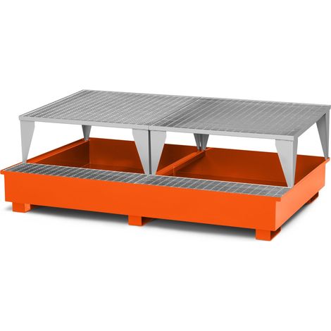 RR Industrietechnik Typ RTA-22 Auffangwannen für IBC aus Stahl mit Abfüllbereich RAL 2004 reinorange