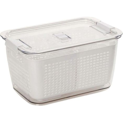 Panier de rangement pour fruits et légumes, boîtes de conservation pour réfrigérateur, bacs de rangement et égouttoir (1/5)