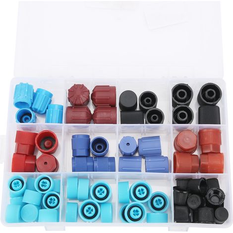 Ensemble de 77 pièces de rechange pour couvercles de noyau de soupape de climatisation automobile, adapté à la réparation du système de climatisation. (1/5)