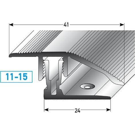 PROVISTON Übergangs- & Ausgleichsprofil Aluminium 41 x 11 - 15 x 1000 mm Bronze Hell Bodenprofil Metallprofil Übergangsschiene (1/2)