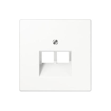 Doppelabdeckung für Telefon- oder Datenbuchse RJ11-RJ45 WHITE JUNG LS 969-2 UA WW (1/5)