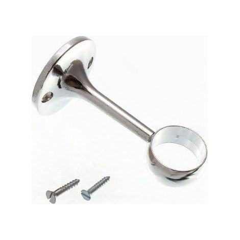 Lot de 6 supports de barre de support pour barre centrale de 25 mm Chromé CP (1/2)