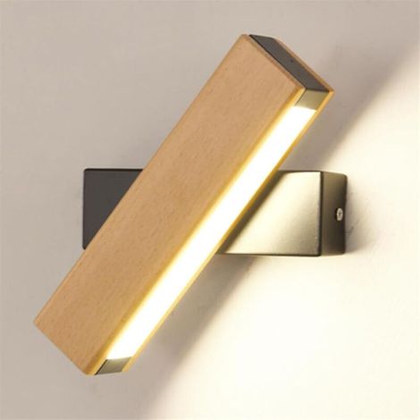 Lampe de lecture murale LED minimaliste - 4 W, idéale pour une table de chevet, un salon, etc. - 1 pièce, noire, 21 cm, lumière chaude (1/5)