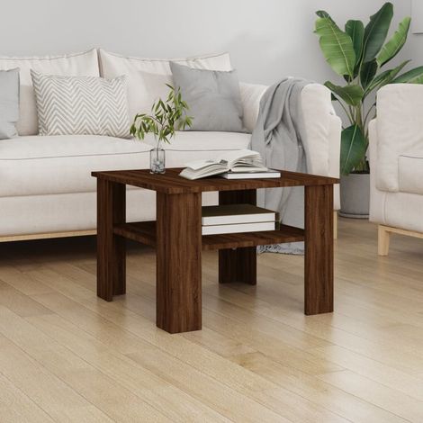 Tavolino Salotto Rovere Marrone 60x60x42 cm Legno Multistrato vidaXL