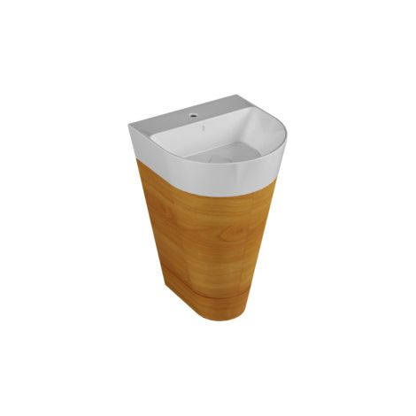 Mobile a terra con lavabo Forma cm. 44x47 cemento di Ceramica (1/2)