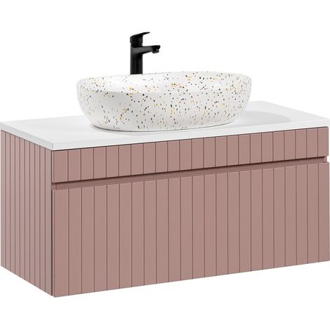 Meuble vasque à poser - 100 cm - Emblematic Rose - Livraison gratuite (1/5)