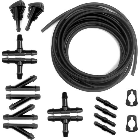 13 Pieces Universal Hose Fitting for Washing Machine, Replacement Spray Kit for Windscreen Universal Windscreen, Wiper Washer Rubber Hose Automobiles Accessories (1/5)