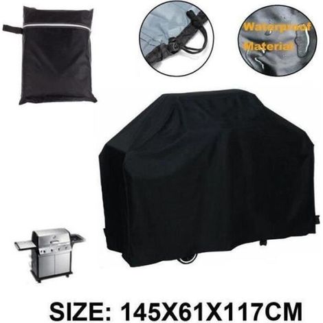 Housse imperméable pour barbecue - Tissu Oxford - Housse pour barbecue à gaz (145 x 61 x 117 cm) (1/4)