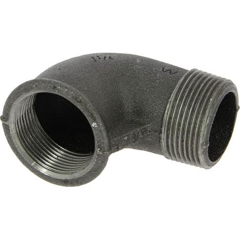 Coude 90° fonte noir Mâle Femelle 1"1/4