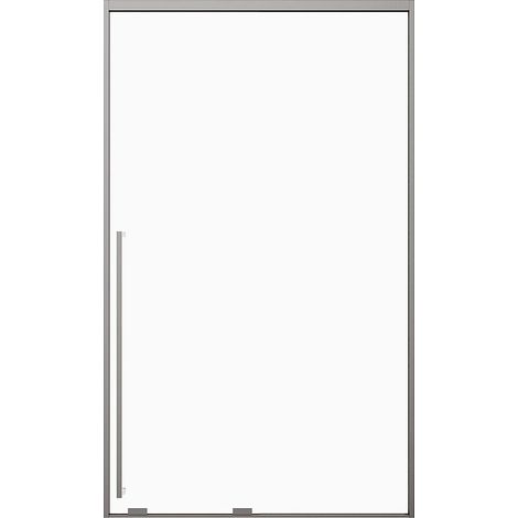 Porte de douche coulissante - Verre trempé 8 mm - 120 x 200 cm - Coloris Gun métal - COVINGTON (1/5)