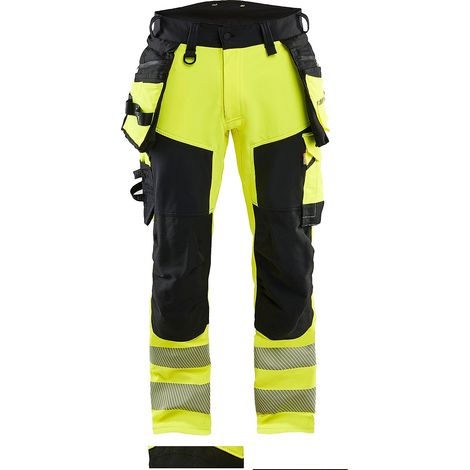 Pantalon de travail haute visibilité stretch 4D 1122 - Jaune/Noir XL - FR(48) - SE(C54) - Longues