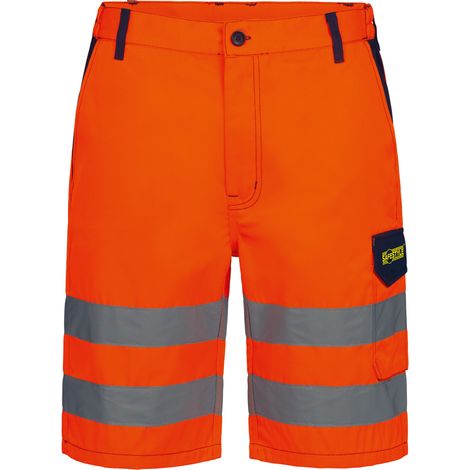 Gr .54 WALSRODE WARNSCHUTZ-SHORTS orange WALSRODE HIGH VISIBILITY SHORTS (1/2)