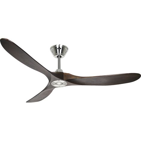 Casafan – Ventilateur de plafond 315215 – 152 cm – 3 pales en bois massif noyer – Télécommande – 6 vitesses – Fonction été/hiver