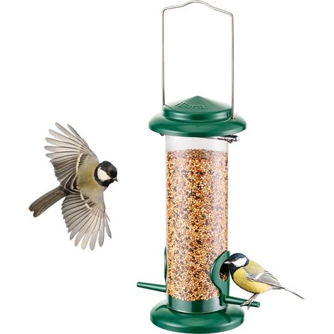 Mangeoire à Oiseaux Stations d'alimentation Coeur de Tournesol Bain d'oiseaux Robuste Tout métal Anti-UV Vert 8 Pouces (1/5)