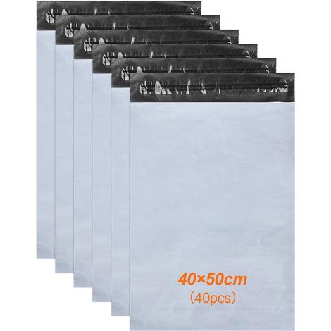 40 Pcs Enveloppe Plastique Expedition, Emballage Colis Vetement, Pochette Envoie, Autoadhésive Sachet Colis, Opaques Sac, pour Textiles et Boîtes a Chaussures, XXL (40×50cm) (1/5)